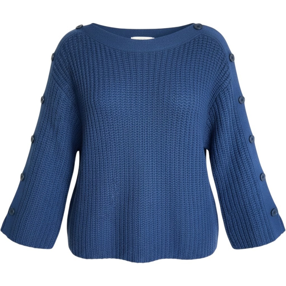 Stella Forest Alpaca Wool Sweater Womens XL 14 Fisherman Button Sleeve $320